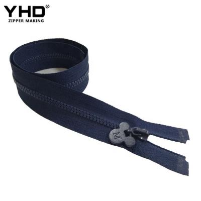 China 3# Open End Nickel Free High Quality Plastic Zipper With Fancy Puller For Kids Garment for sale