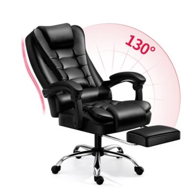 China Rotating 2 and 7 Hue Point Massage Recliner Footrest 360 Swivel Chair Executive Leather Office Chair Extended Leather Office Chair for sale