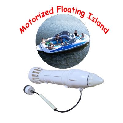 China Cheap Portable Floating Island Long Strenght Inflatable Floating Island Battery Operated Motor for sale