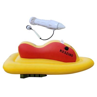 China Electric Motorized Inflatable Jet Ski Pool Float Boat Toys Fishing With Long Endurance for sale