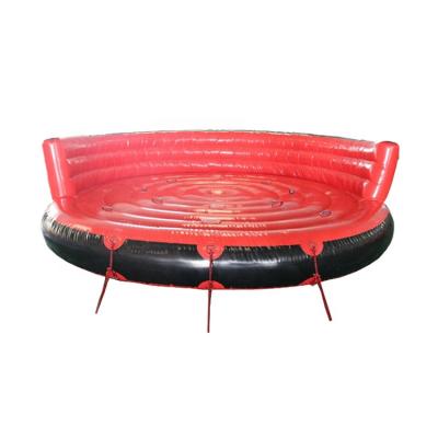 China 0.9mm Tarpaulin PVC Customized 8 Rider Inflatable Towable Water Ski Raft Tube Toys PVC Donut With Factory Price for sale