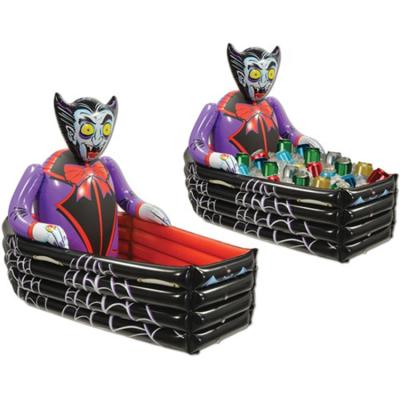 China Pool Customized Gruesome PVC Inflatable Coffin Halloween Decoration For Party for sale