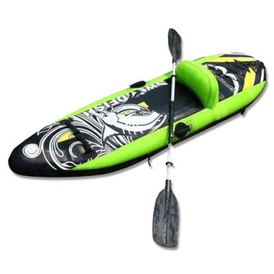 China PVC& Nylon Customized 1 Person Inflatable Single Paddle Barqa Or Kayak For Sale for sale