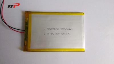 China 5067100 3500mAh Lithium Polymer Battery High Capacity High Rate UL CE for sale