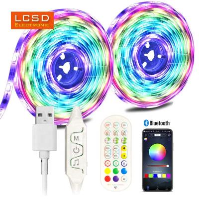 China LANDSCAPE RGBIC Led Strip, 5V USB 32.8Ft 10m Ws 2812b Magic Color Changing Rainbow LED Lights, Smart APP Control Music Sync for sale