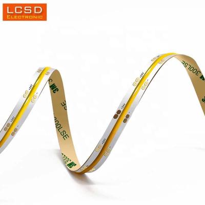 China Hotel High CRI COB Led White Stripe 24V 504LEDs/M 2700K 6000K Warm White Flexible COB LED Strip for sale