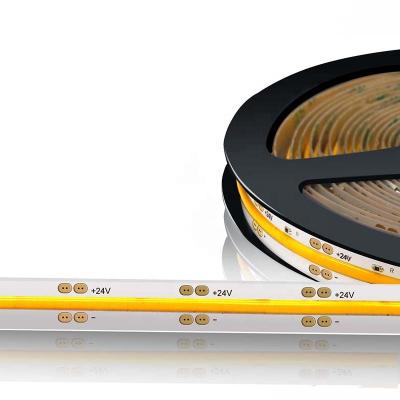 China Hotel CRI High COB Led Stripe 12V 24V Single Color Flexible COB LED Strip for sale