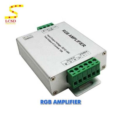 China Hotel Decoration DC12V 12A LED Amplifier For RGB LED Strip Power Repeater Console Controller for sale