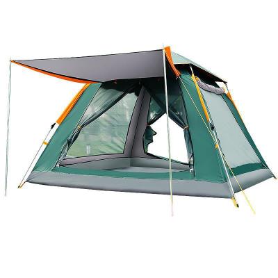 China Camouflage/Field Game Anti-mosquito Double Door Camping Equipment Portable Automatic Pop Up Four Sides Beach Tent for sale