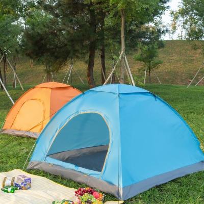 China Camouflage/Field Game Factory Wholesale Cheap Outdoor Indoor Tent 1-2 Person Dark Green With Orange/Blue/Orange Automatic Bounce Tent for sale