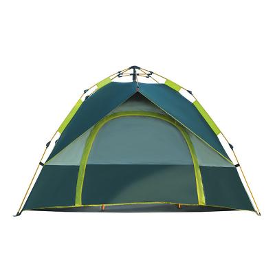 China Camouflage/Field Game Outdoor Silver-coating Waterproof Automatic Tent Oxford Floor Blue Dark Green Creamy White Color Camping Tent for sale