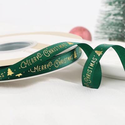 China Wholesale Customized 100% Ribbon High Tenacity Double Face Logo Polyester Silk Satin Ribbon Christmas Gift Package Ribbon for sale