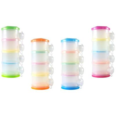 China Cheap Wholesale Baby Milk Powder Container BPA Free Stackable Milk Powder Box 4 Layers for sale