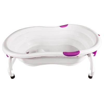 China Home Hotel Bathroom Newly Designed Best Selling Portable Baby Foldable Plastic Bath Tub With Stand for sale