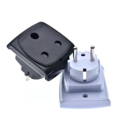 China Large Residential/Multipurpose South African to 4.8mm EU Travel Adapter Plug 16A South Africa AC Power Outlet Electrical Outlet for sale