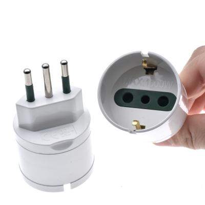 China 10A 4.0mm Italy residential/general purpose socket to plug Schuko adapter for sale