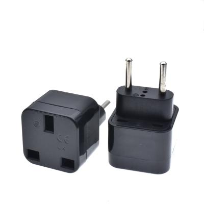 China Residential / General Purpose UK To EU Plug Adapter Convert BS Plug Top To European Round 2 Pin Travel Adapter 10A250V With CE Certificate for sale