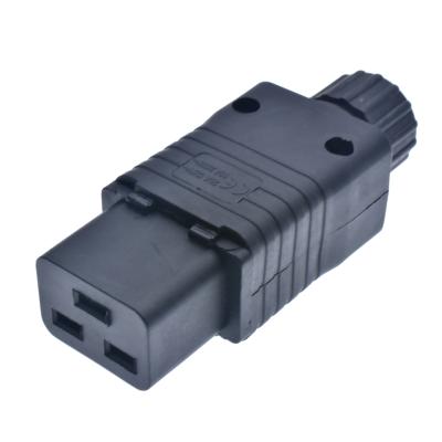 China Copper PDU Power Cord Connector IEC 320 C19 Rewireable Plug , IEC 320 C19 16A Power Cord Connector for sale