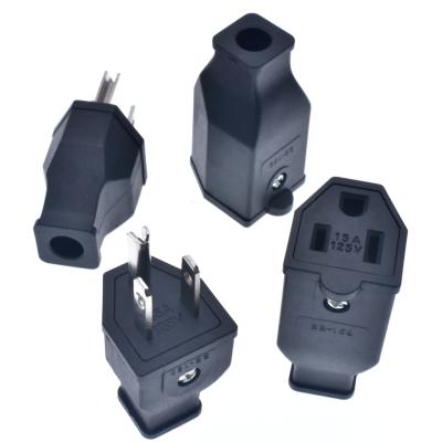 China 125v 15a L5-15P L5-15R USA Industrial Male Connector USA Triprong Female Power Outlet Wiring Electrical Receptacle AC Socket Plug Type B for sale