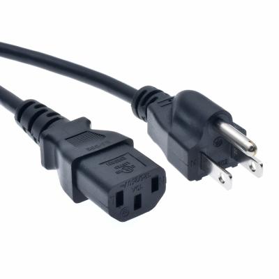 China Industrial Equipment USA 3 Pin Mains Plug to IEC C13 Power Cable Leads Male to Female 10A 250V Power Supply Cable for sale