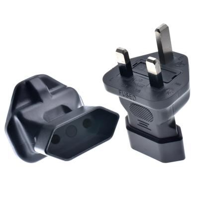 China EU Industrial Schuko CEE7/16 Euro Plug To UK England BS1363A Power Socket Adapter for sale