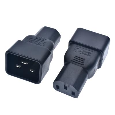 China Residential/General Purpose IEC 320 C20 to C13 Adapter Converter Socket PDU Server C13 to C20 Converting Socket UPS Power Connector Exchanger for sale