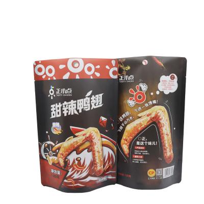 China Custom Printed Plastic Food Holder Pouches Bag Food Packaging Fry Chicken Packaging Bag for sale