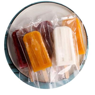 China ANTI-STATIC Transparent Transparent Clear Seal Popsicle Flap Seal Popsicle Ice Pop DIY Plastic Heat Sealable Plastic Frozen Ice Cream Lolly Popsicle Wrapping Bags for sale