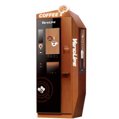 China Hotel Metro Station Mall Coffee Vending Machine Companies Bean To Cup Coffee Vendlife Vending Machine For Sale for sale