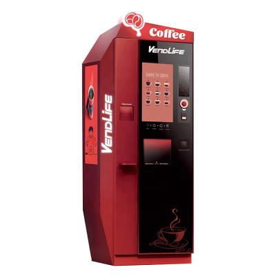 China Commercial Hotel Metro Station Mall Vendlife Ground Coffee Vending Machine Freshly For Office Building for sale