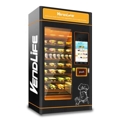 China Hotel Subway Station Shopping Mall Single Cabinet Ice Cream For Fruit Vegetable And Salad Combo Eyelash Vending Machine for sale