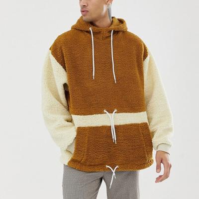 China custom wholesale Anti-wrinkle patchwork cut hoodies manufacturer oversized sweatshirt fleece for sale