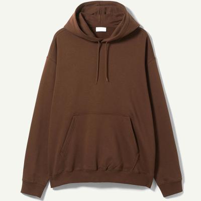 China Anti-wrinkle men plus size 100% cotton fleece hoodie oversized in custom colors dropped shoulder for sale