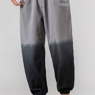 China 2020 Anti-Wrinkle Custom Contrast Top Color OEM Loose Popular Oversize Selling Dye Men's Sweatpants for sale