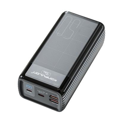 China Konfulon fast charging support 50000mAh capacity power station lcd power bank high treble triple outputs mobile charger power bank for sale