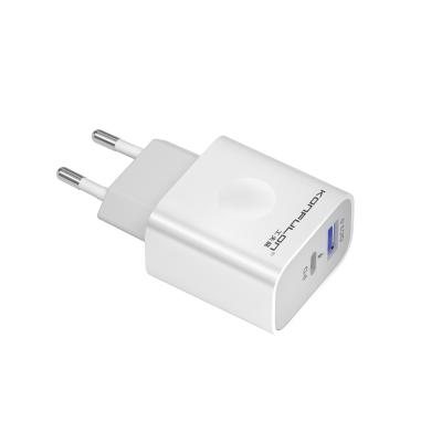 China Konfulon New Arrival 2 Ports Fast Charger/Cell Phone Charger/2 Ports Quick Charge 3.0 USB C Charger PD 20W Cell Phone Charger Adapter for sale