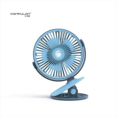 China Konfulon Outdoor High Quality Portable Handheld Fan Mini Clip Desk USB Rechargeable Fan For Summer Table Air Cooling 3 Leves Fan for sale