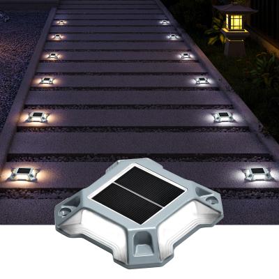 China Pavement outdoor aluminium alloy led road studs mounting rail solar power garden decorative ground deck dock floor light for sale