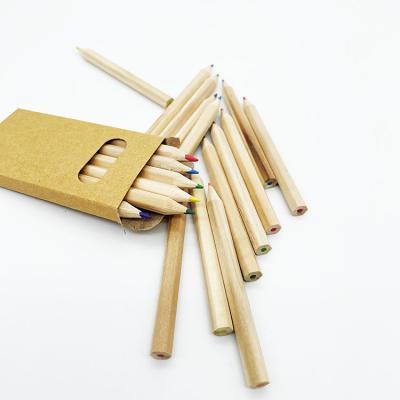 China Custom Hexagon Pencil Natural Wooden HB Kids Color Pencils Set With Box Small Hexagon Wooden Pencil Natural HB for sale