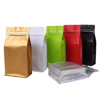 China New Design Security Flat Bottom Custom Packaging Coffee Bag With Valve for sale