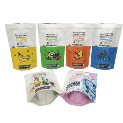 China Custom Recyclable 100mg 500mg Gummies Smell Proof Bags Edibles Packaging Zipper Pouch Food Grade Mylar Moisture Proof Bags for sale