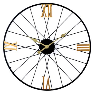 China Modern Simple Creative Hot Sale China Factory Iron Art Clock Metal Wire Clock Home Decoration Wall Clock for sale