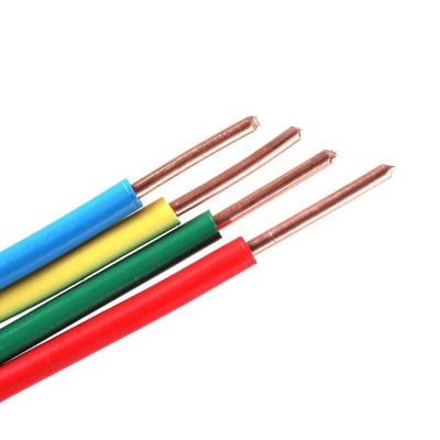 China Home Furniture OFC Copper Wire Red Color PVC Sheath BV Size 2.5mm Underground Single Core Insulating Electrical Cable Price for sale