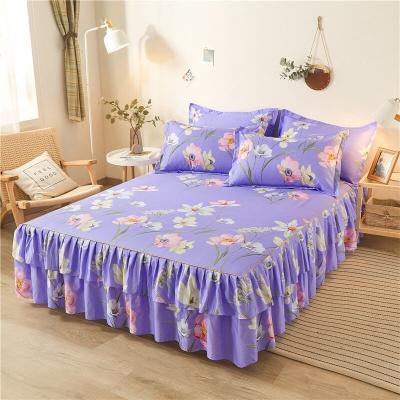 China 3PCS/Set King Size Pillowcase Full Queen Bed Sheets Textile Bedding Flat Sheet Flower Bed Sheet+ Pillow Covers Pillowcase Soft Warm Bed Sheets for sale