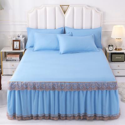 China 2022 WINTERS Sale Three-Piece Set Bed Skirt Princess Style Anti-Slip Dustproof Bed Sheet Pillowcase for sale