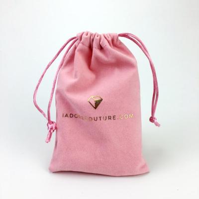 China Recyclable Cute Custom Cheap Velvet Drawstring Bag Small Jewelry Pouches for sale