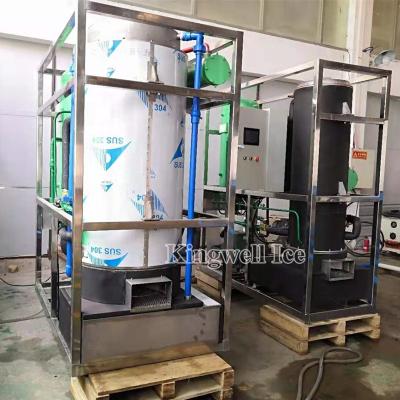 China Guangzhou manufacturer of hotels 3 tons ice machine transparent tube ice machine with ice storage bin for sale