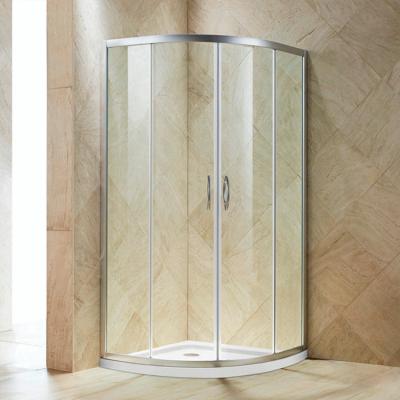 China Bathroom Modern Custom Tempered Glass Around Curved Sliding Shower Enclosure Cubicle for sale