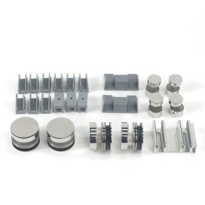 China Modern Custom Color Matte Black Sliding Screen Parts Fittings Shower Door Hardware for sale