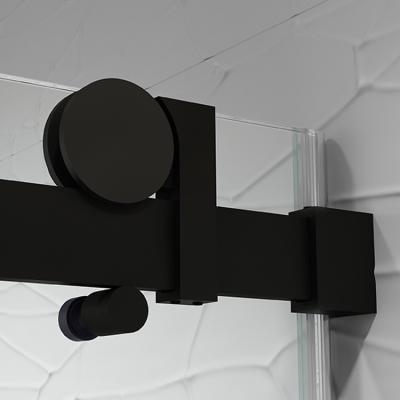 China Modern Bath Glass Screen Hardware 10 Mm Matte Black Sliding Shower Door Fittings for sale